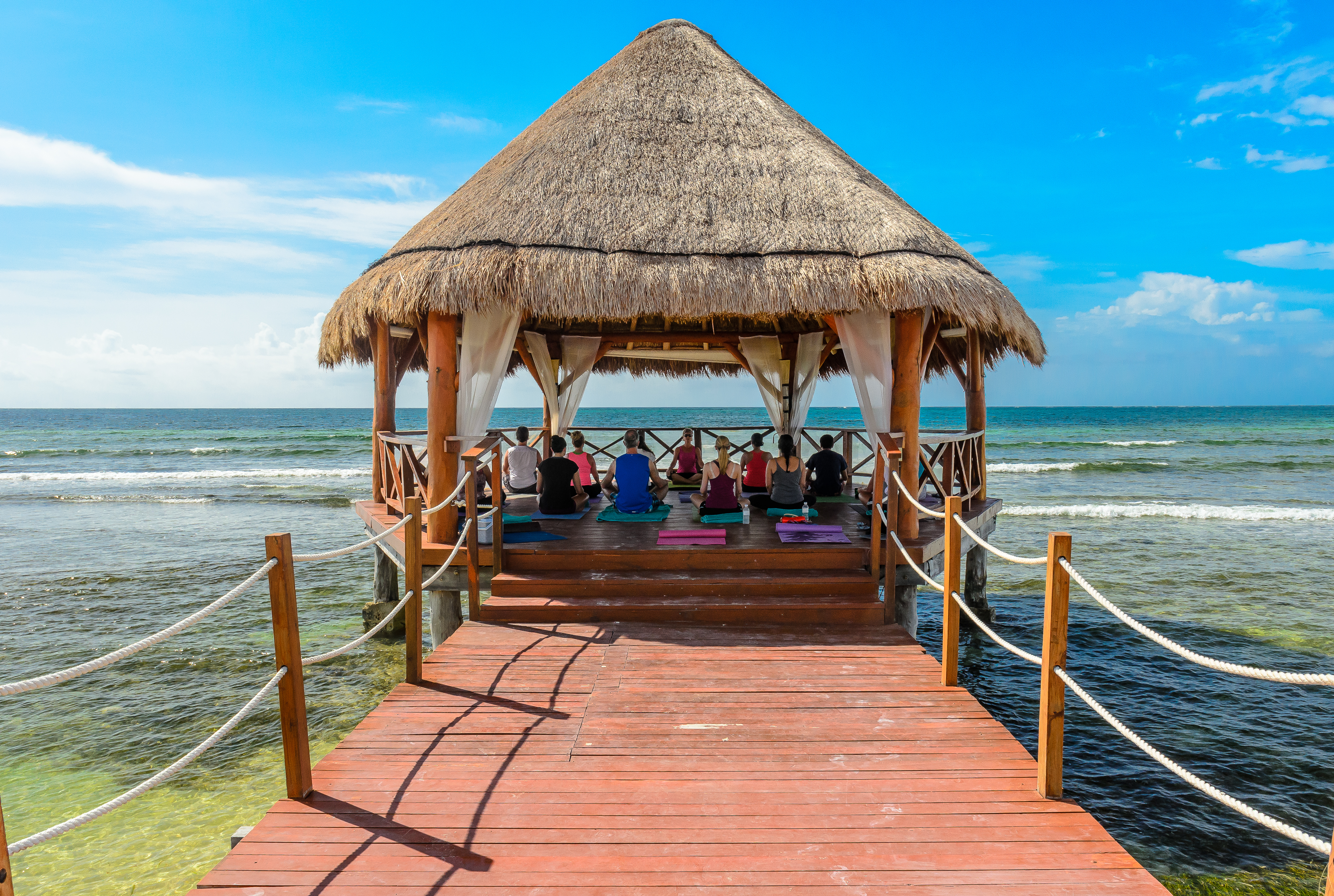 Jolene leading class at Silversands